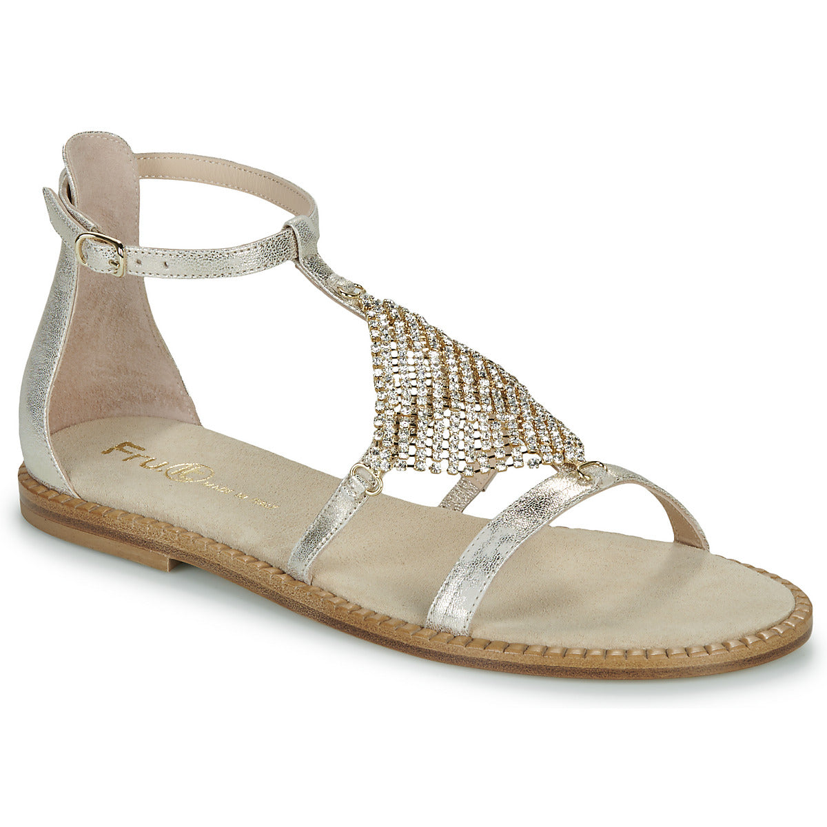 Sandali Donna Fru.it 9184-100-CUOIO-NATURALE-PARK-IVORY Oro