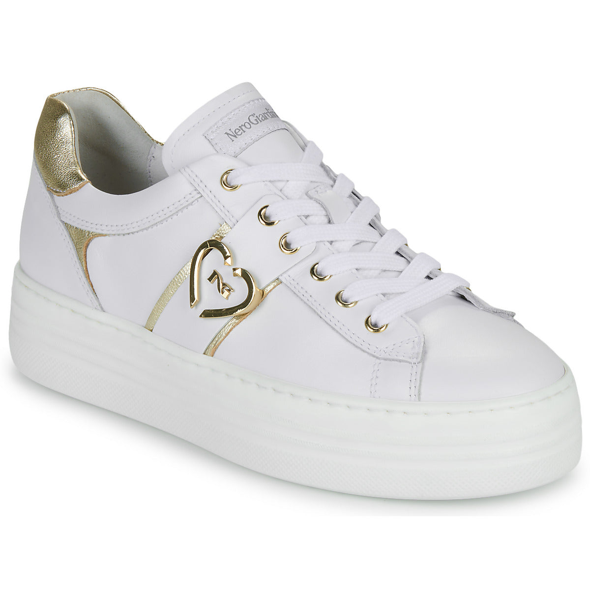 Sneakers basse Donna NeroGiardini E513022D Bianco