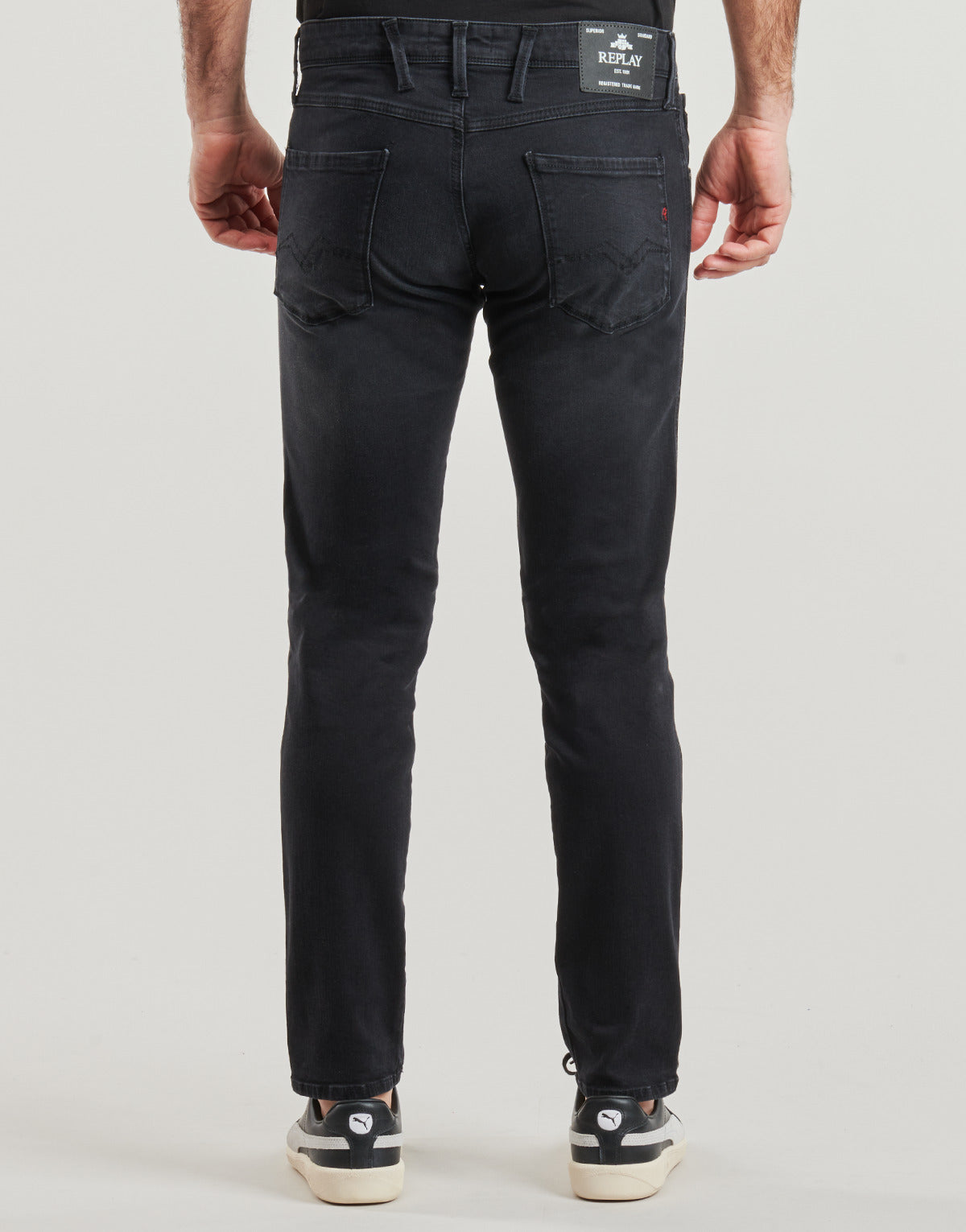 Jeans Slim Uomo Replay ANBASS PANTS Nero