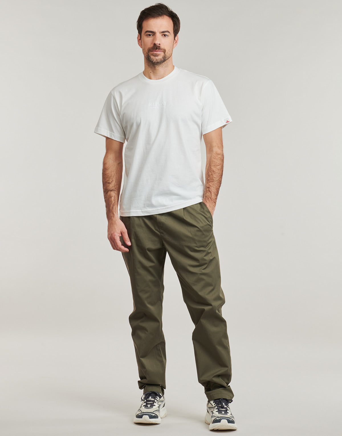 Pantalone Uomo Replay PANTS Kaki