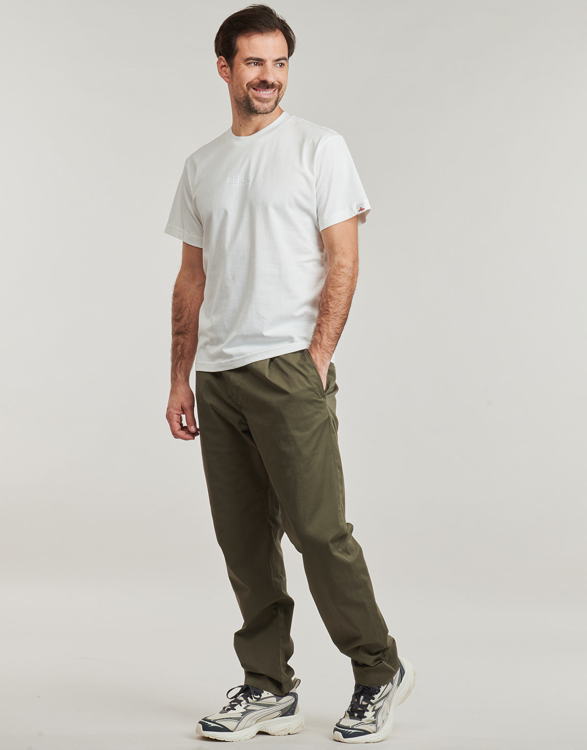 Pantalone Uomo Replay PANTS Kaki