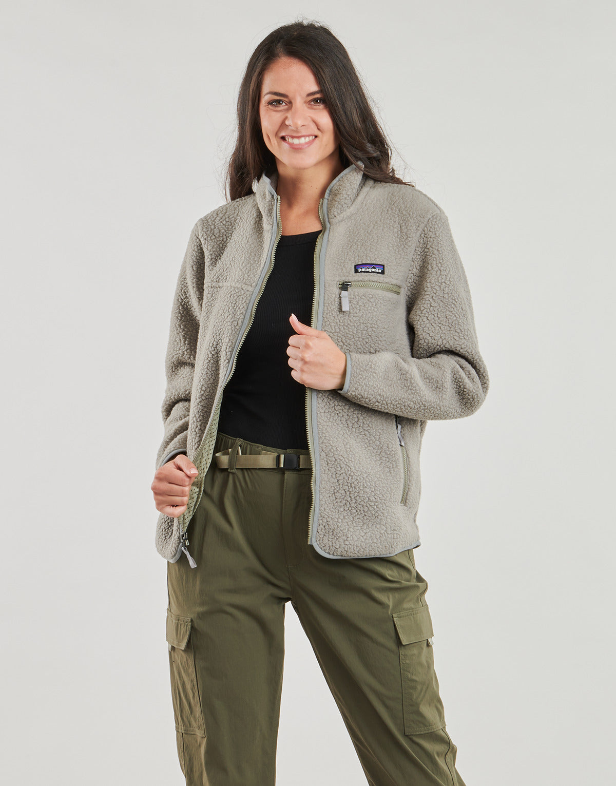 Felpa Donna Patagonia WOMEN’S RETRO PILE JACKET Grigio