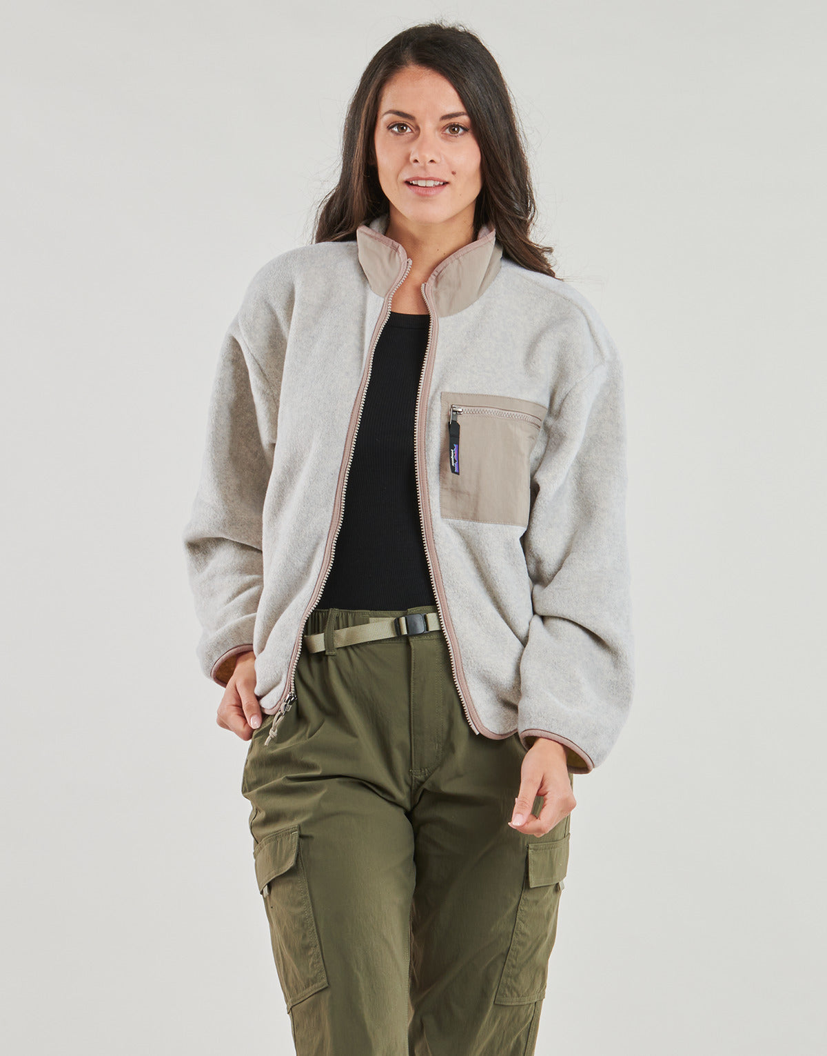 Felpa Donna Patagonia WOMEN’S SYNCHILLA JACKET Grigio