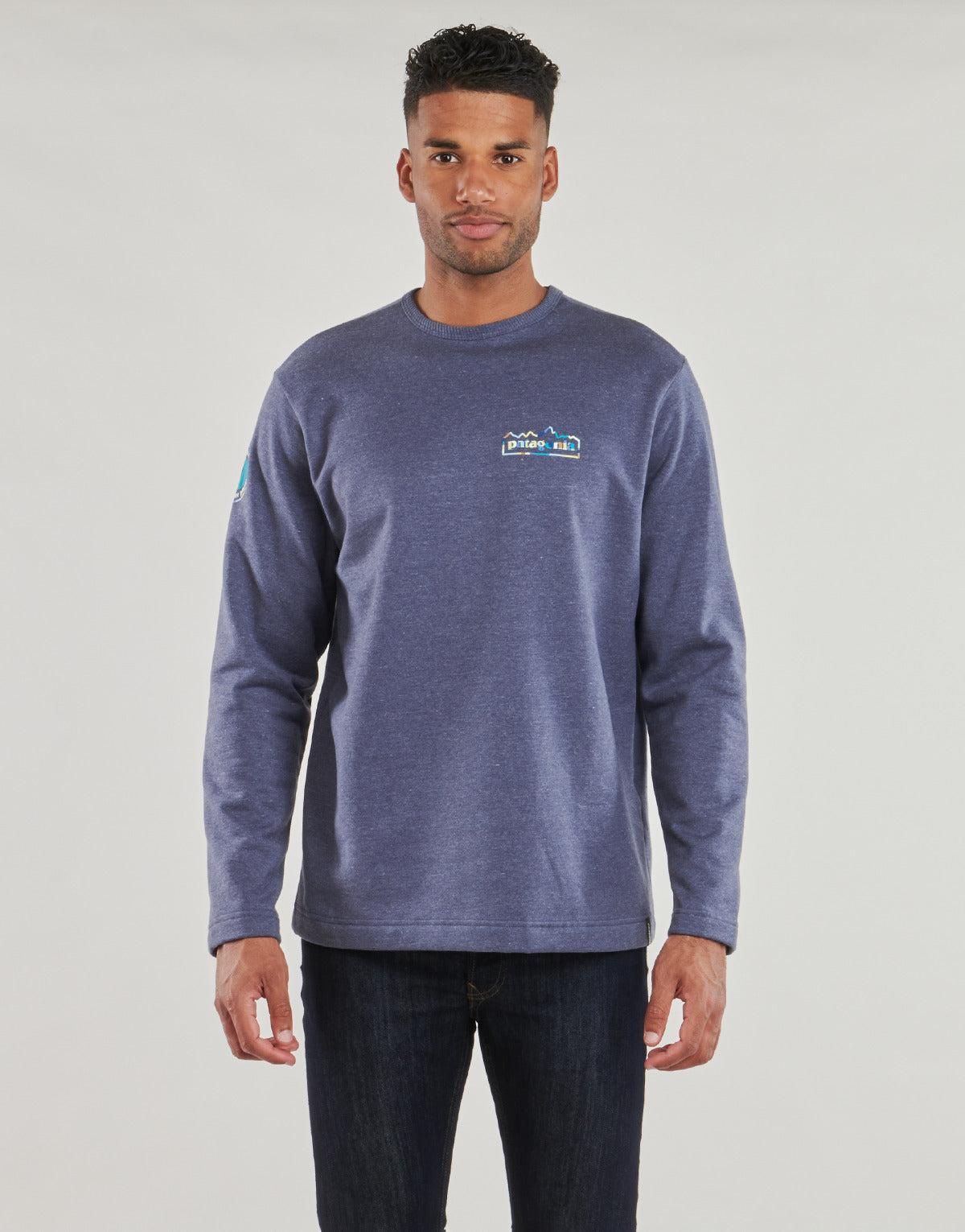 Felpa Uomo Patagonia MEN’S LIGHTWEIGHT UNITY FITZ WILDRISE CREW Blu