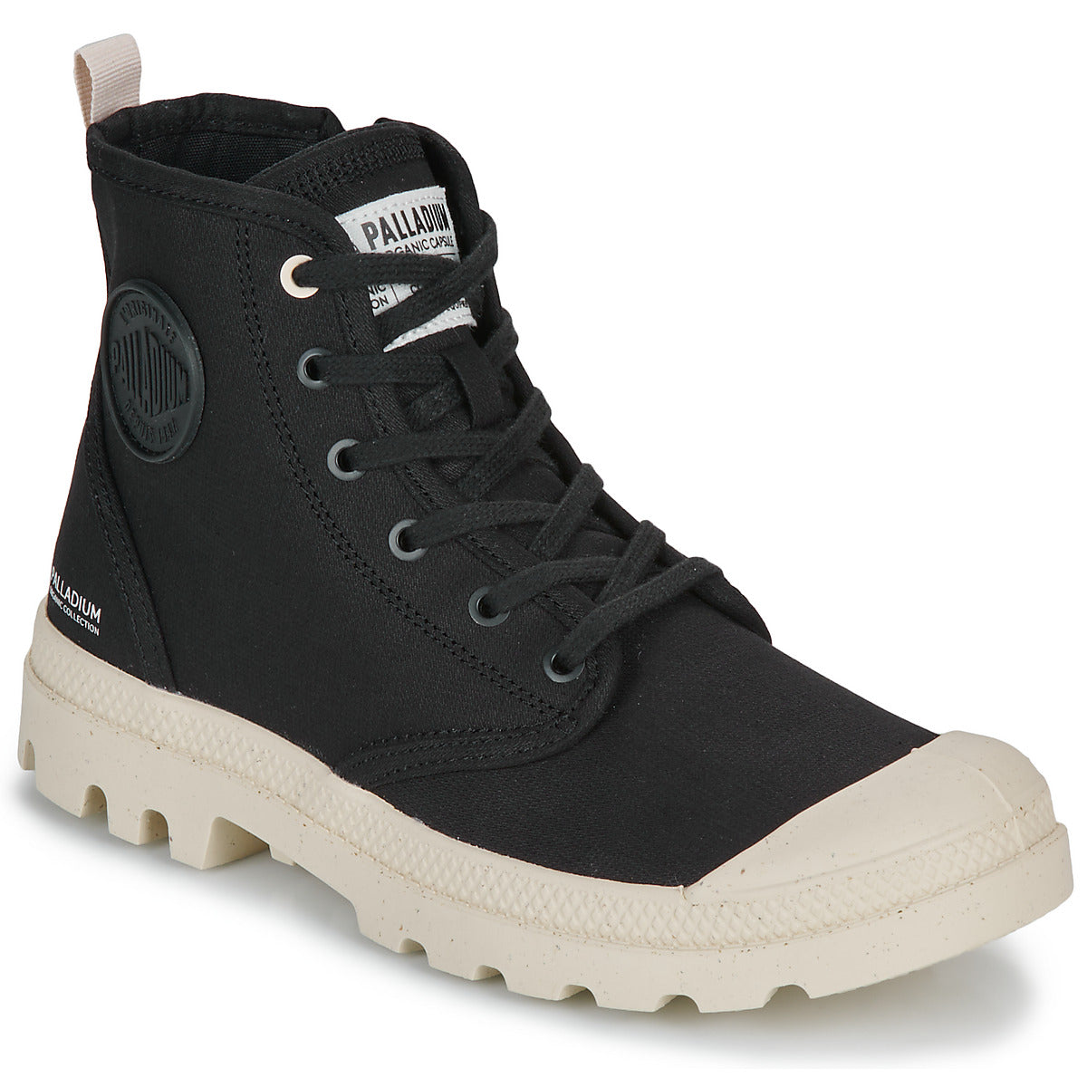 Sneakers alte Uomo Palladium PAMPA HI ZIP ORGANIC Nero