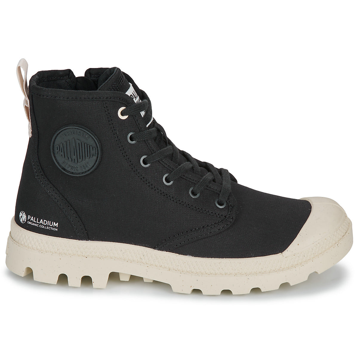 Sneakers alte Uomo Palladium PAMPA HI ZIP ORGANIC Nero