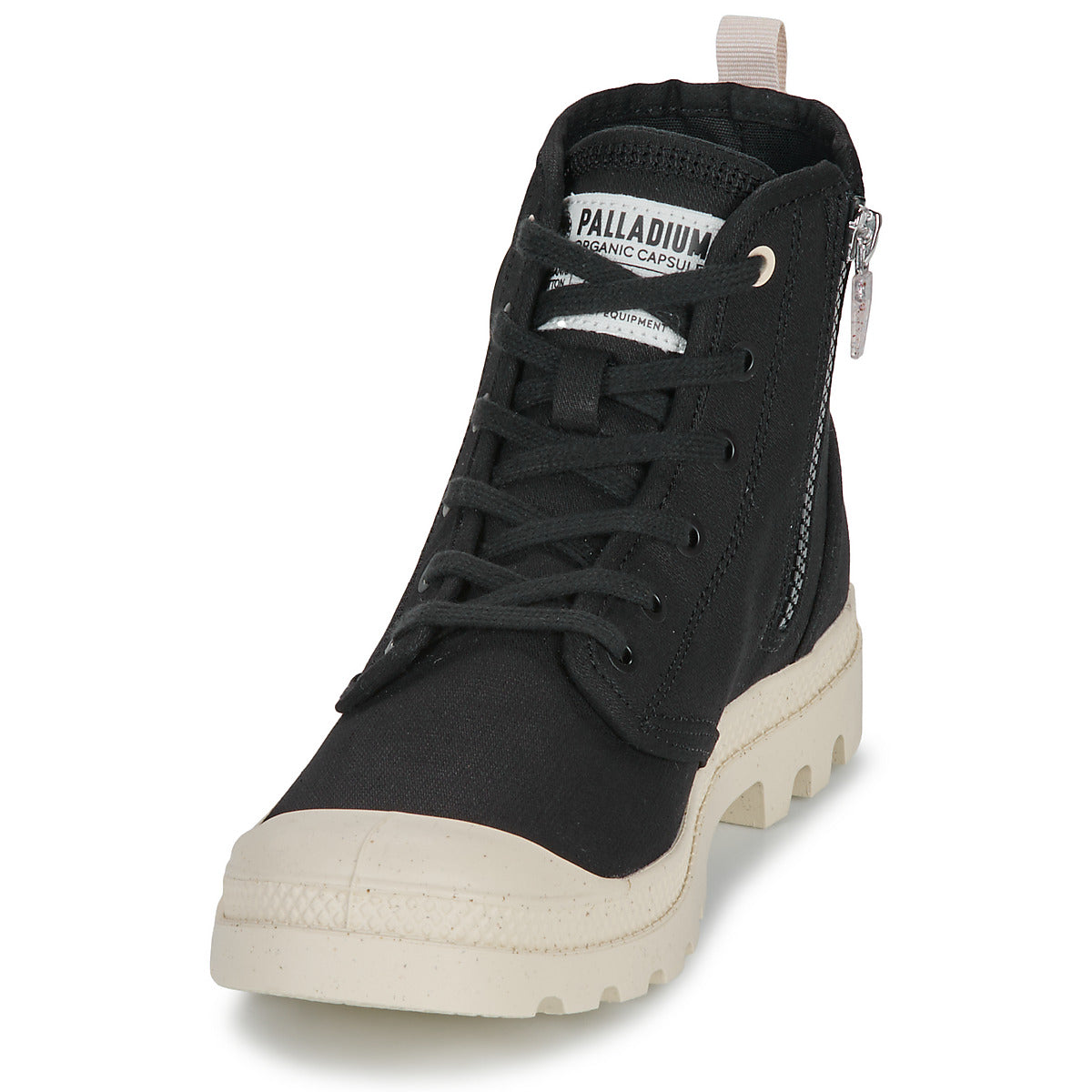 Sneakers alte Uomo Palladium PAMPA HI ZIP ORGANIC Nero