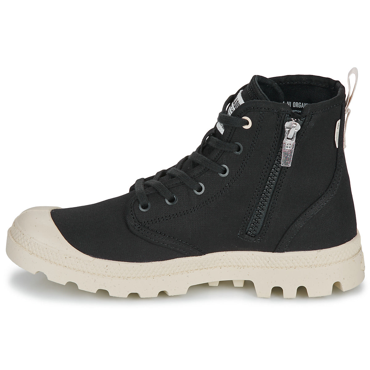 Sneakers alte Uomo Palladium PAMPA HI ZIP ORGANIC Nero