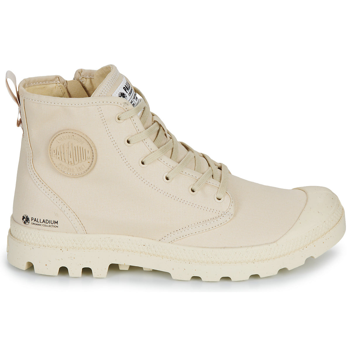 Sneakers alte Uomo Palladium PAMPA HI ZIP ORGANIC Beige