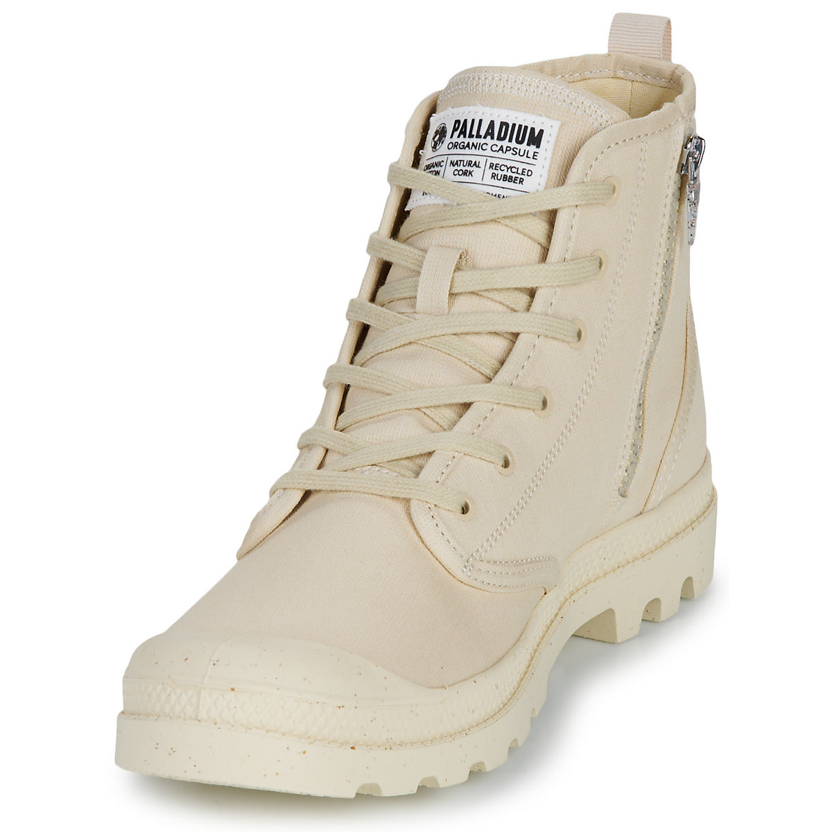 Sneakers alte Uomo Palladium PAMPA HI ZIP ORGANIC Beige