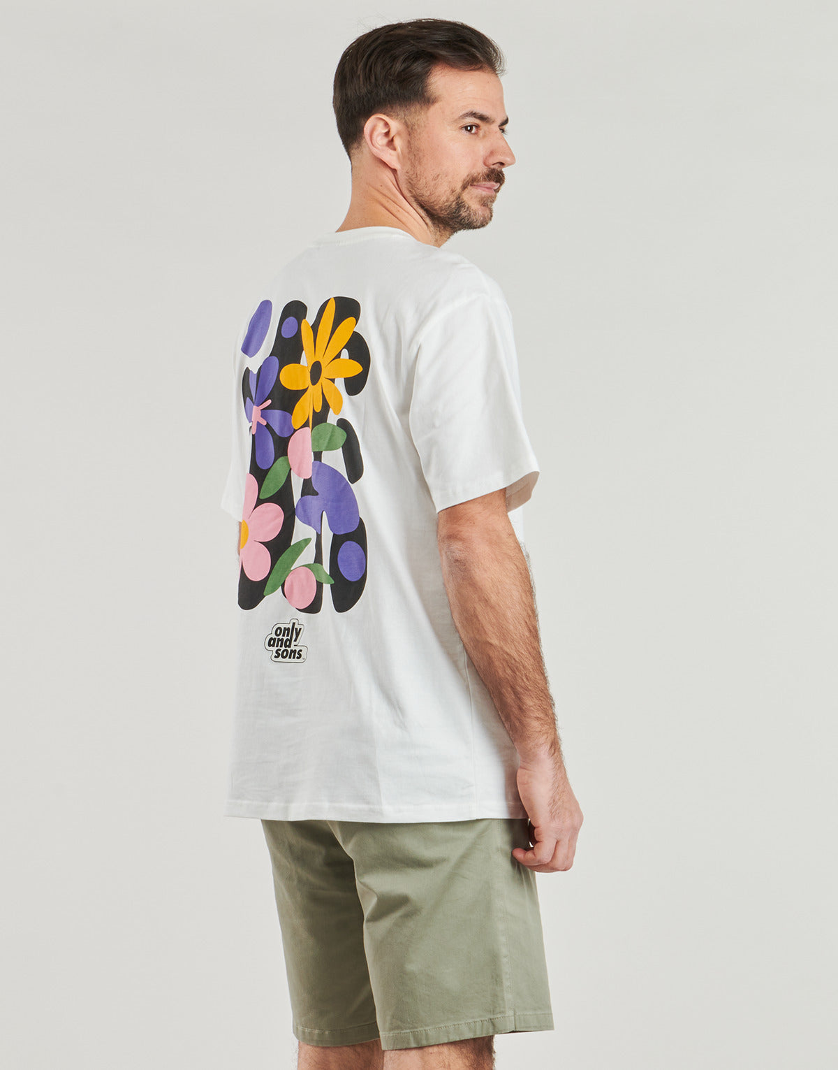 T-shirt Uomo Only & Sons ONSFLOWER Bianco