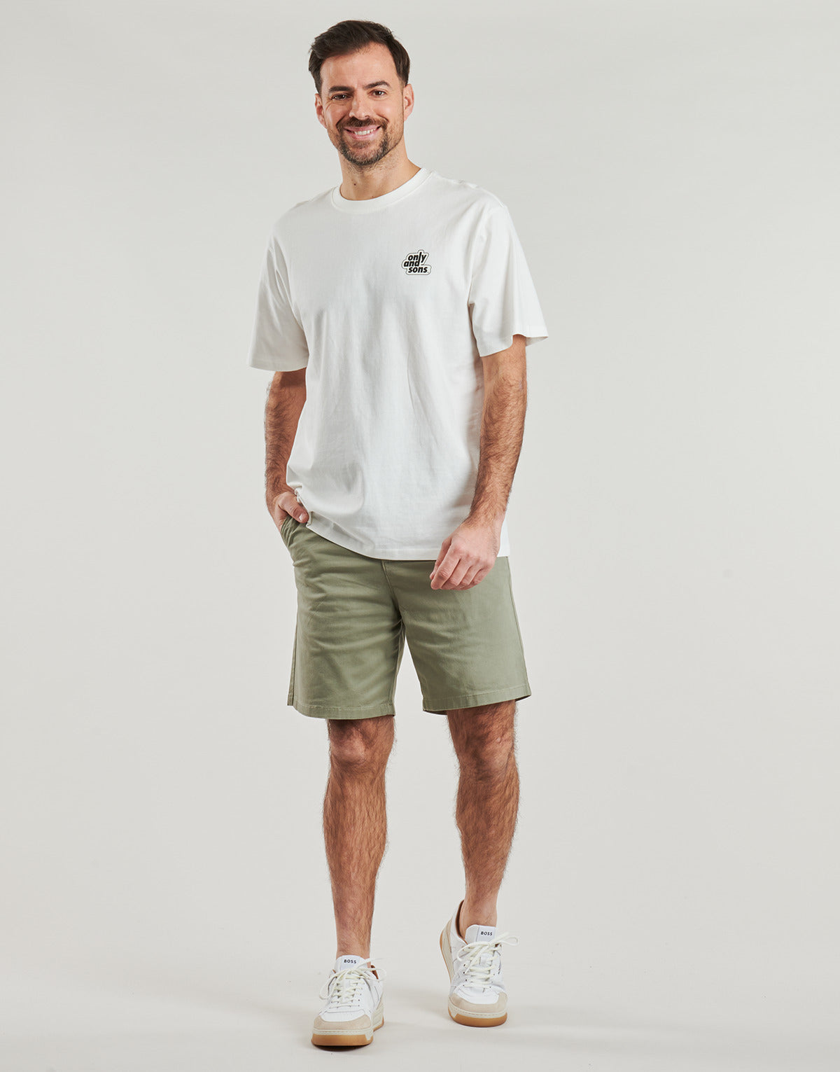 T-shirt Uomo Only & Sons ONSFLOWER Bianco