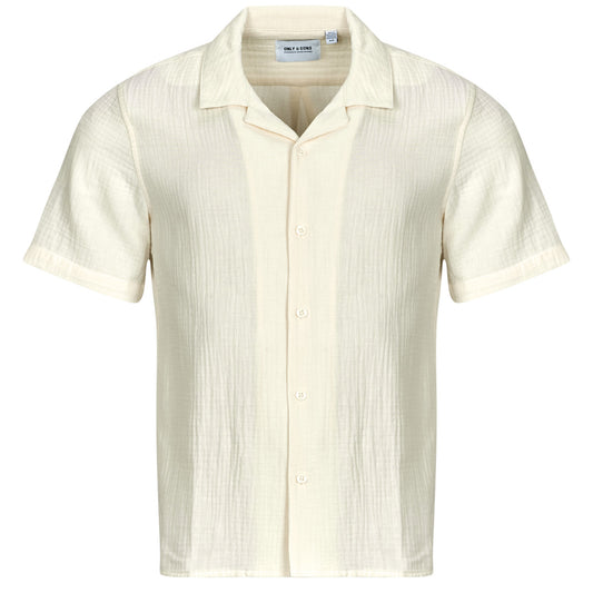 Camicia a maniche corte Uomo Only & Sons ONSKYLE Beige