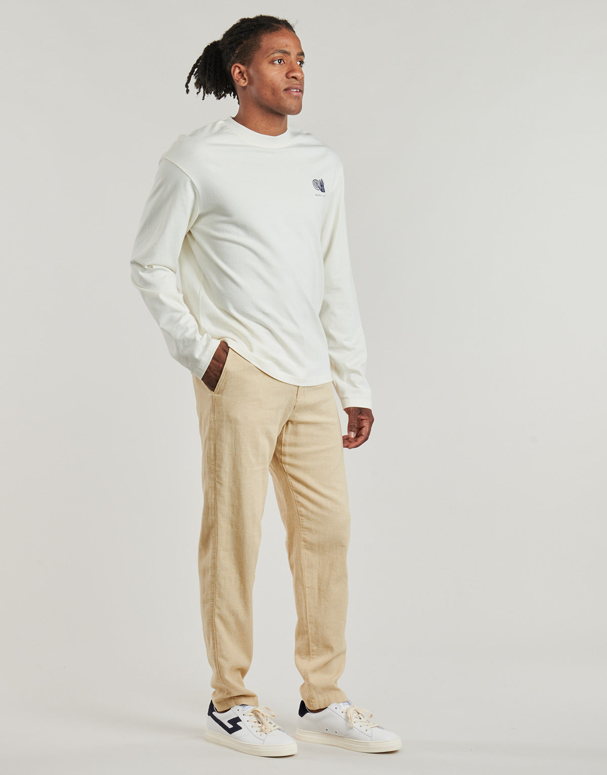 Pantalone Chino Uomo Selected SLH172-SLIMTAPE BRODY Beige