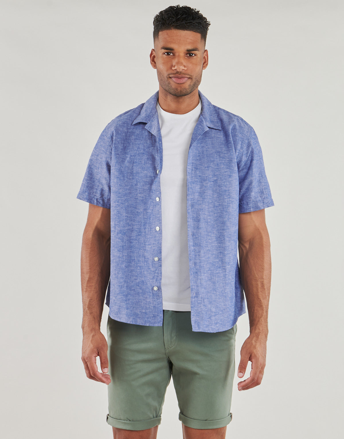 Camicia a maniche corte Uomo Selected SLHREGSUN Blu