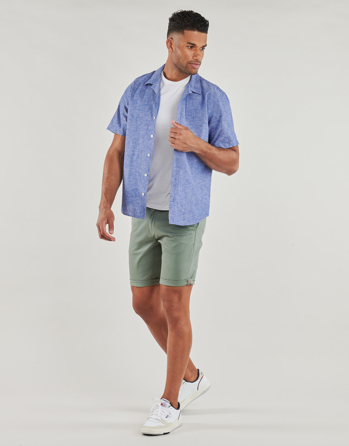 Camicia a maniche corte Uomo Selected SLHREGSUN Blu