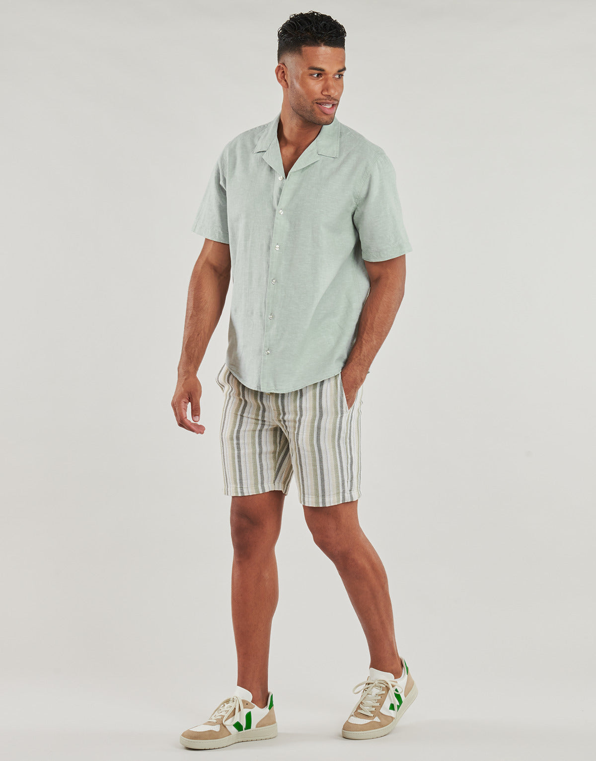 Camicia a maniche corte Uomo Selected SLHREGSUN Verde