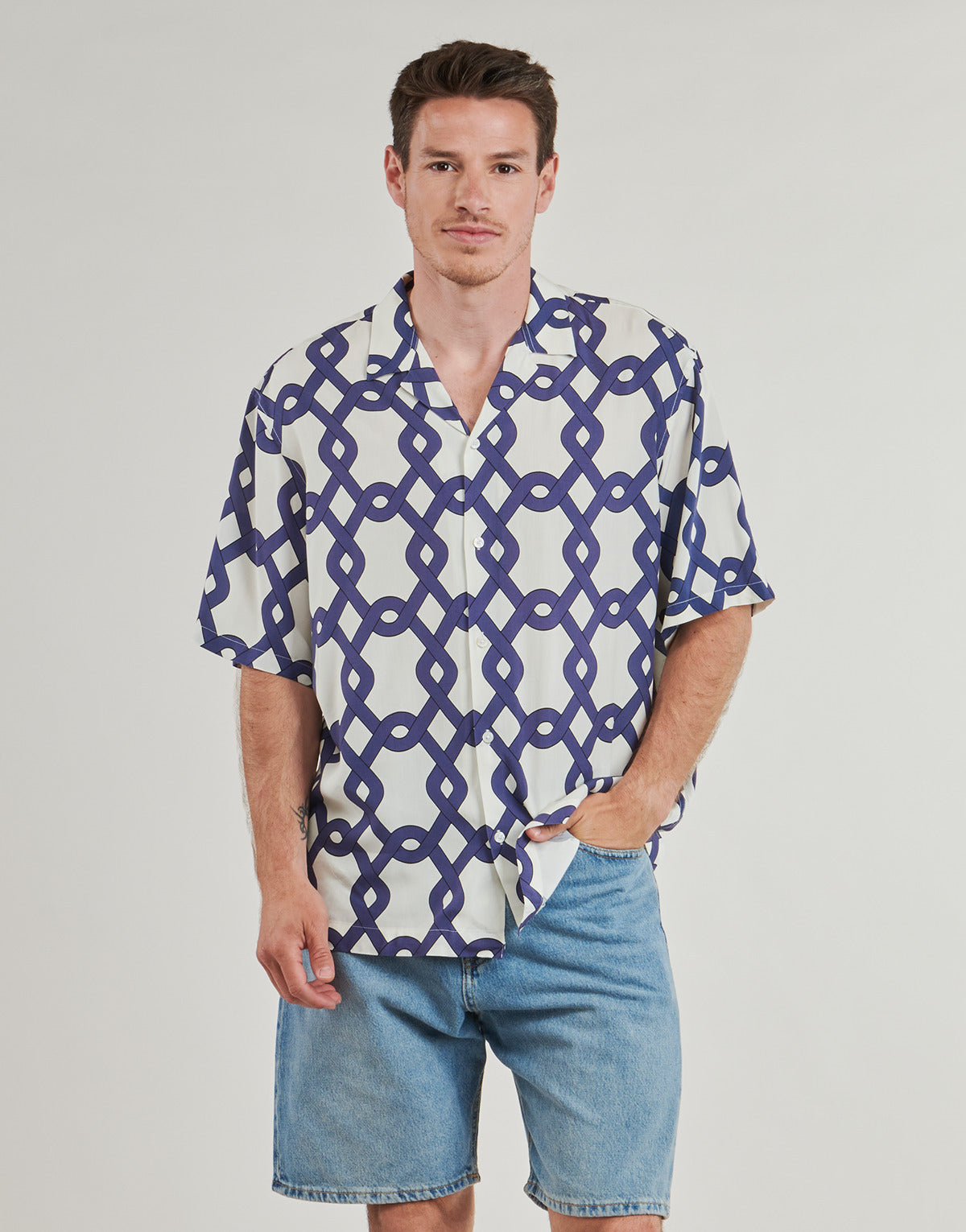Camicia a maniche corte Uomo Selected SLHRELAX-VERO Blu