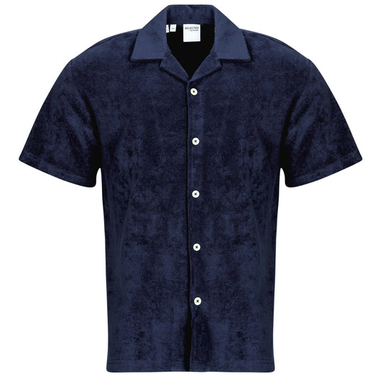 Camicia a maniche corte Uomo Selected SLHRELAXTALON Marine