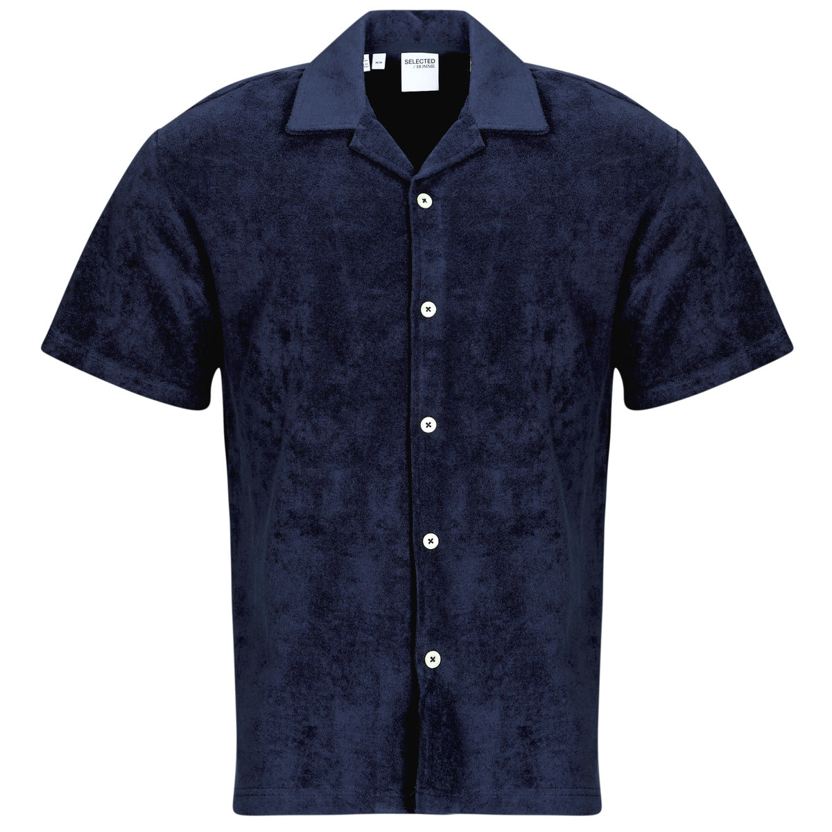 Camicia a maniche corte Uomo Selected SLHRELAXTALON Marine