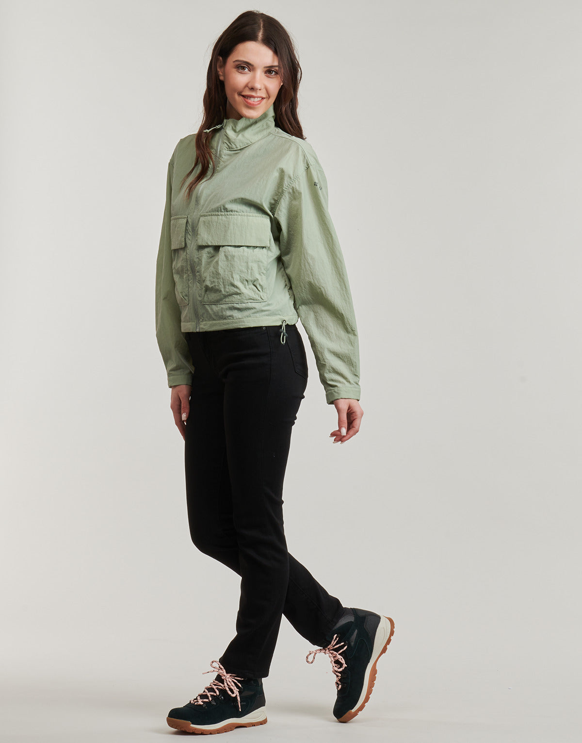 giacca a vento Donna Columbia PARACUTIE CROPPED CARGO WINDBREAKER Verde
