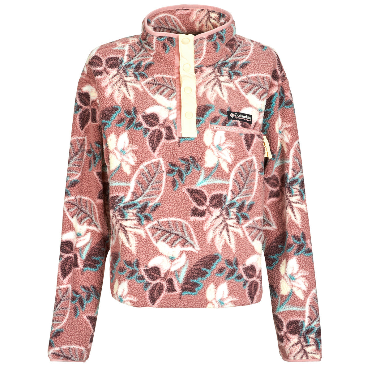 Felpa Donna Columbia HELVETIA II PRINTED CROPPED HALF SNAP FLEECE Multicolore