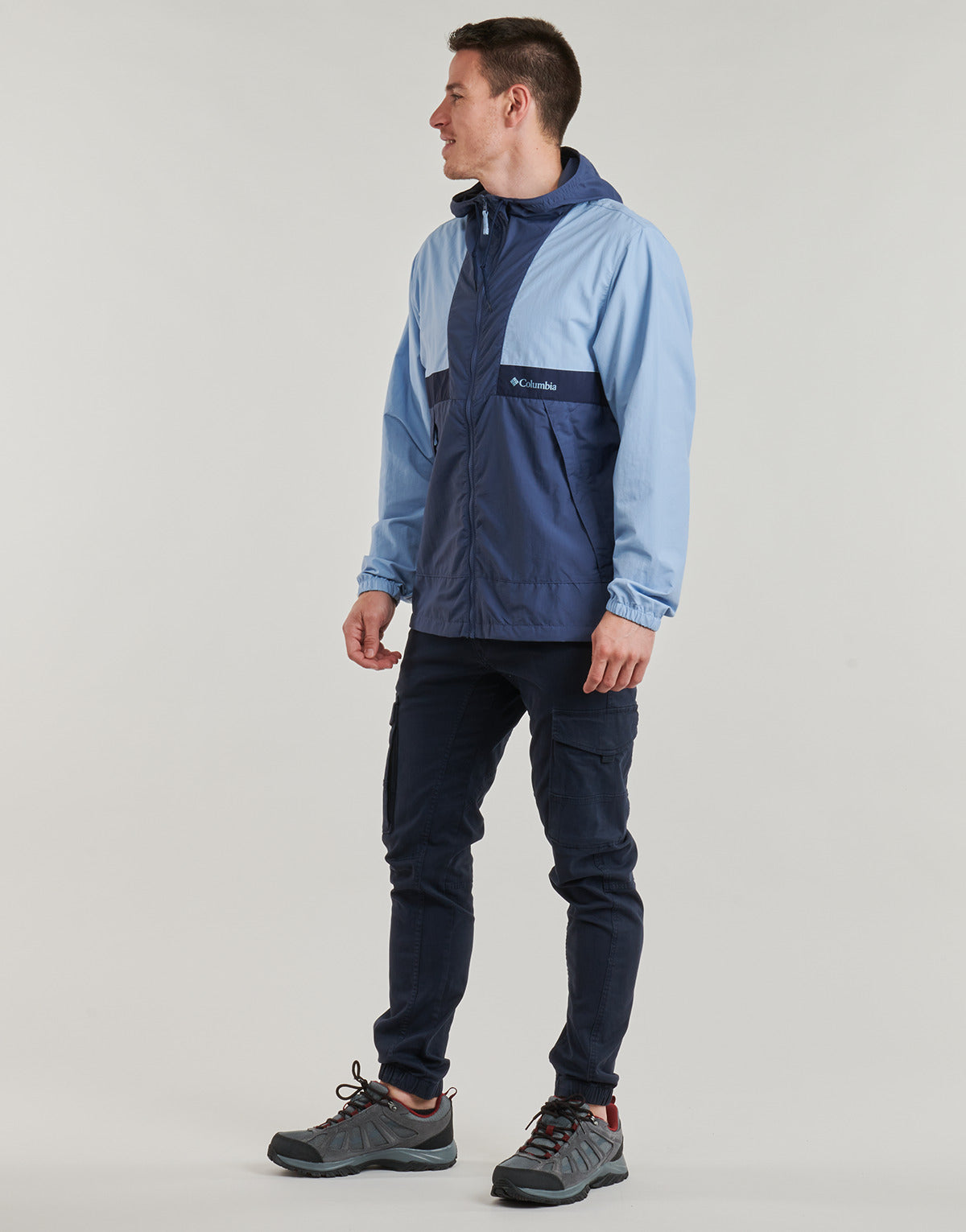 Giubbotto Uomo Columbia SPIRE VALLEY HOODED WINDBREAKER Blu