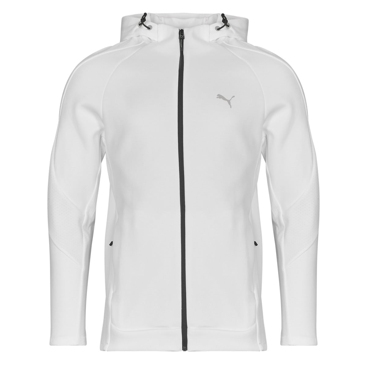 Giacca Sportiva Uomo Puma EVOSTRIPE FULL ZIP HOODIE Bianco