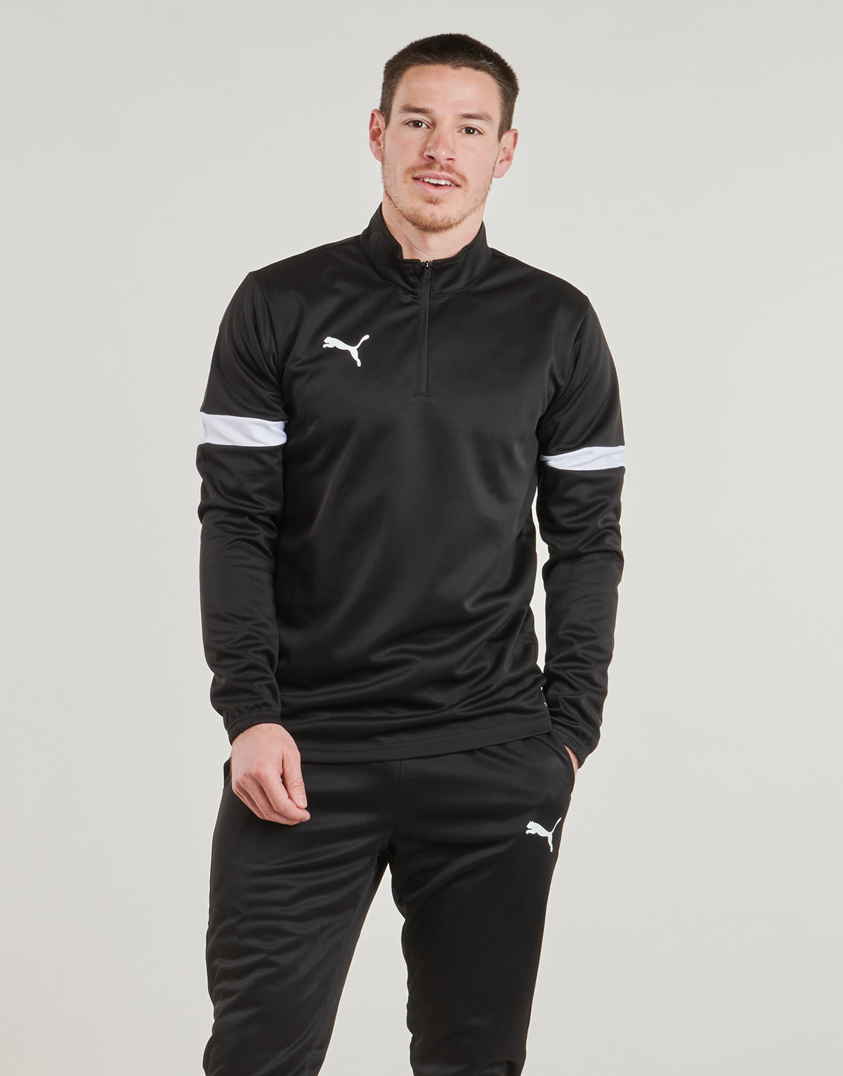 Felpa Uomo Puma INDIVIDUALRISE ZIP TOP Nero