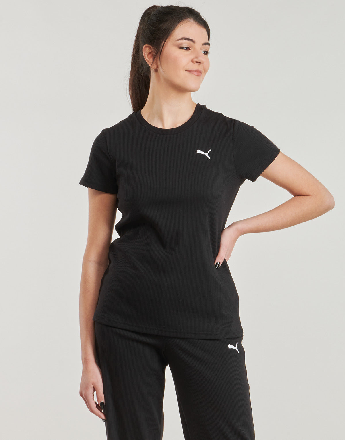 T-shirt Donna Puma ESS ELEVATED RIB TEE Nero
