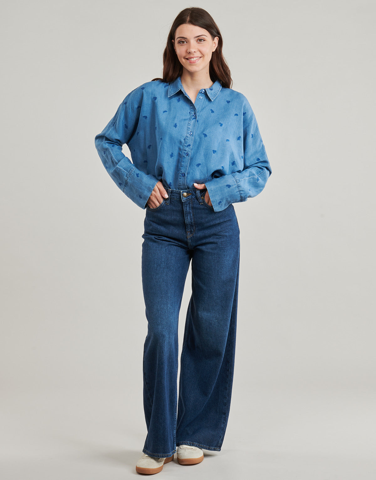 Jeans Flare Donna Lee STELLA A LINE Blu