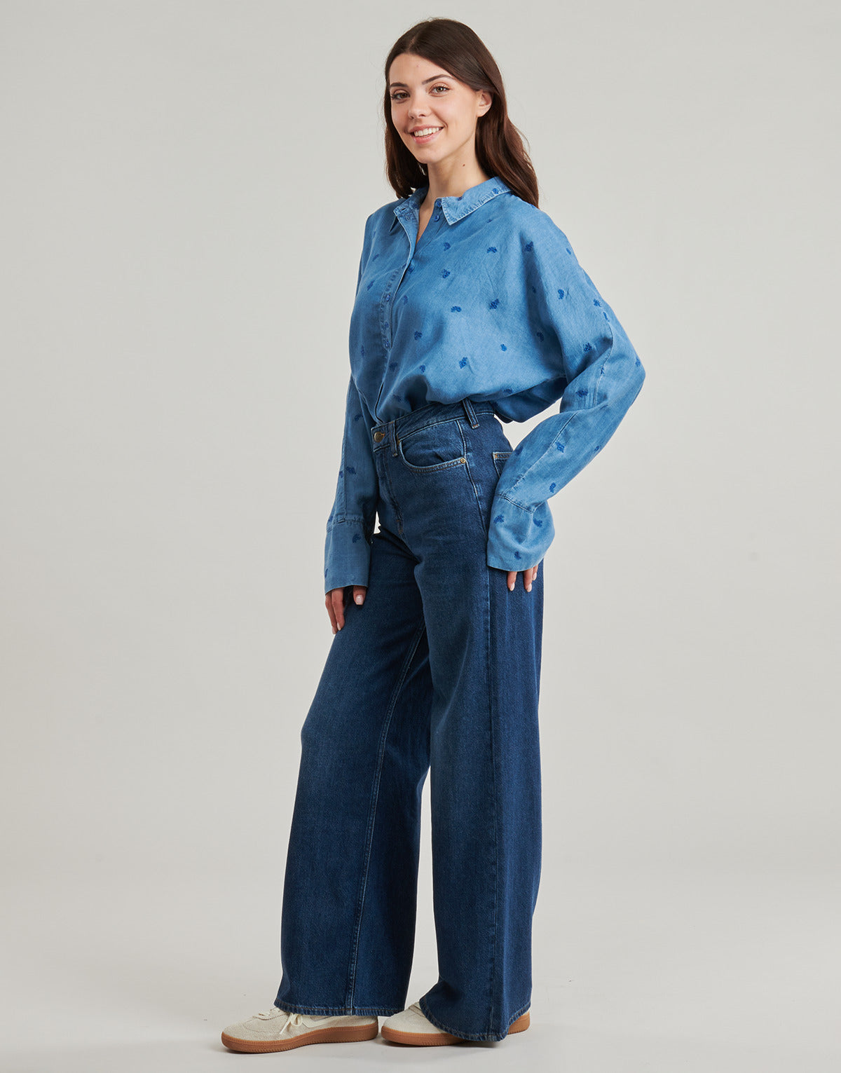 Jeans Flare Donna Lee STELLA A LINE Blu