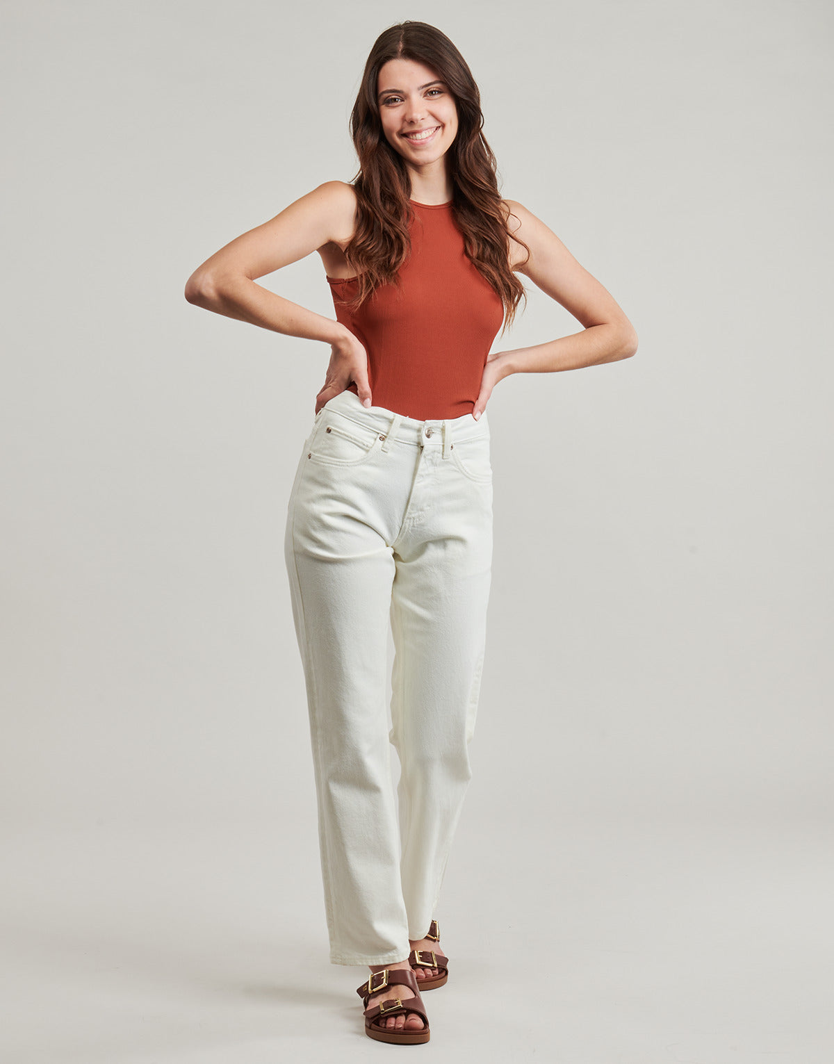 Jeans Donna Lee RIDER CLASSIC Bianco