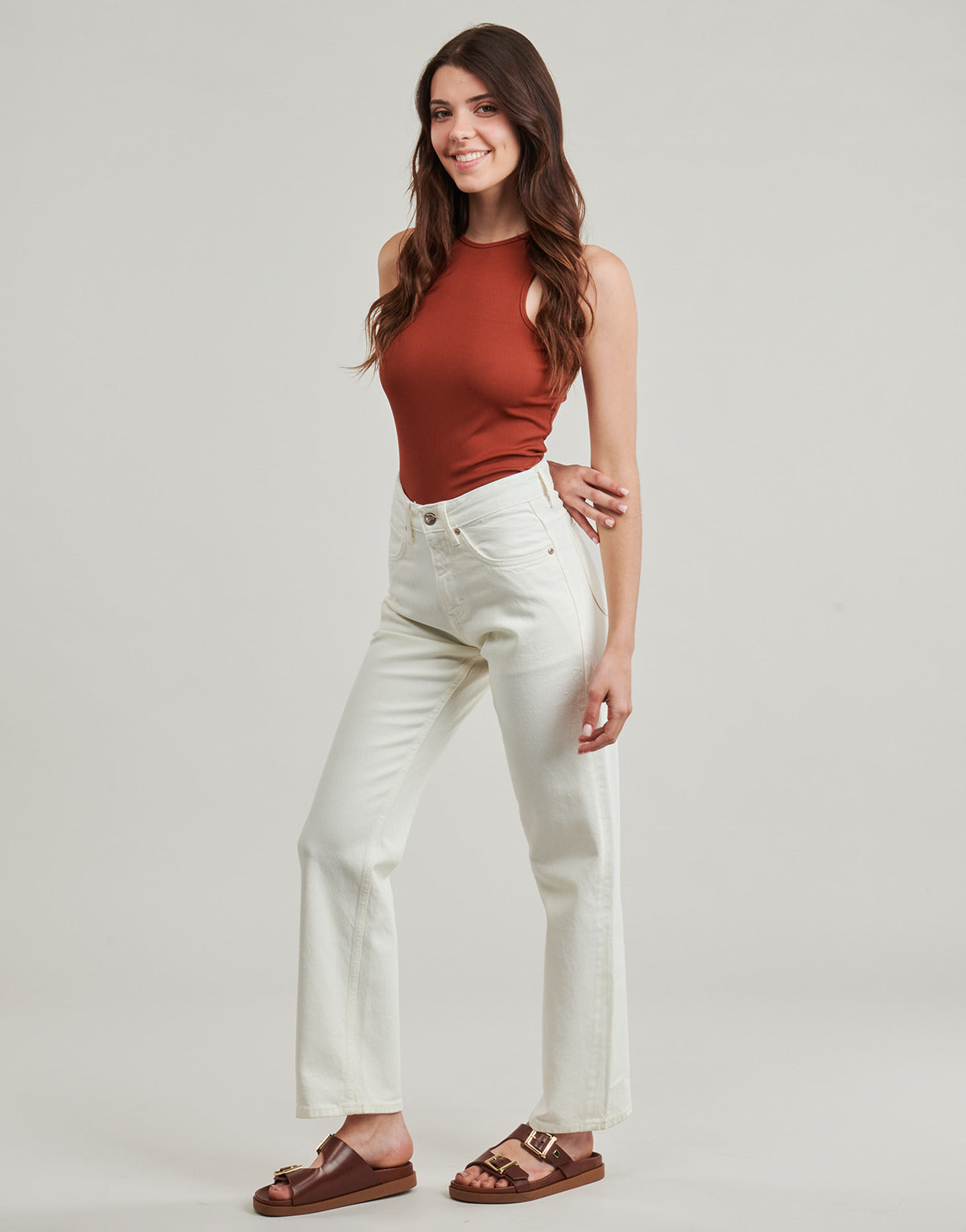 Jeans Donna Lee RIDER CLASSIC Bianco
