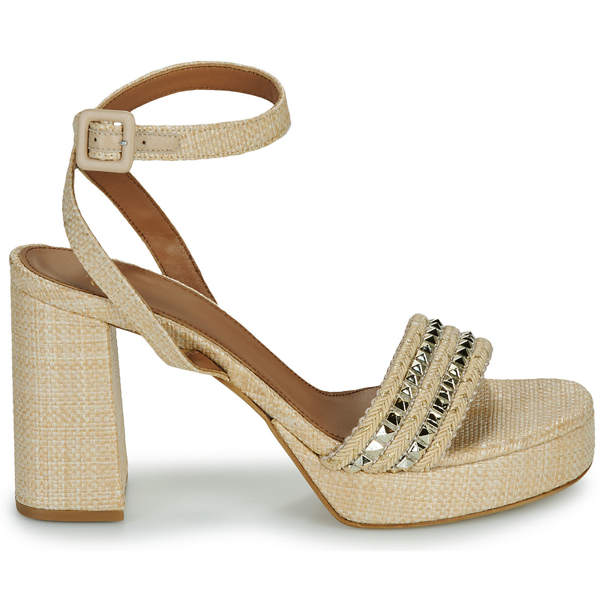 Sandali Donna Exé Shoes 619-ANCONA-RAFFIA-BEIGE-GOLD Beige