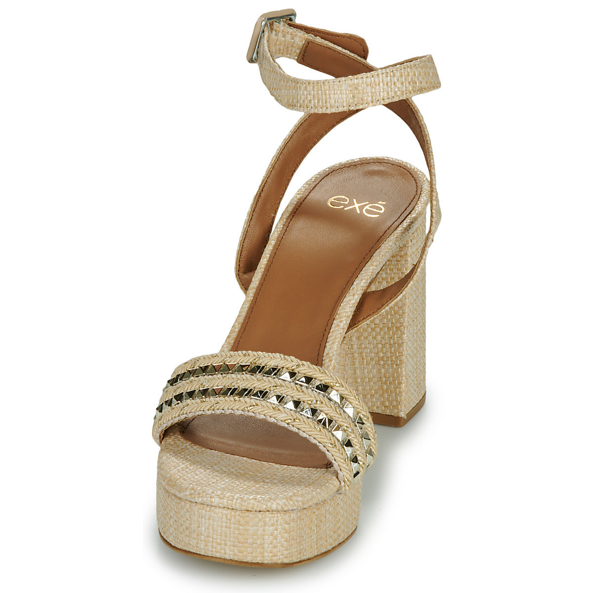 Sandali Donna Exé Shoes 619-ANCONA-RAFFIA-BEIGE-GOLD Beige