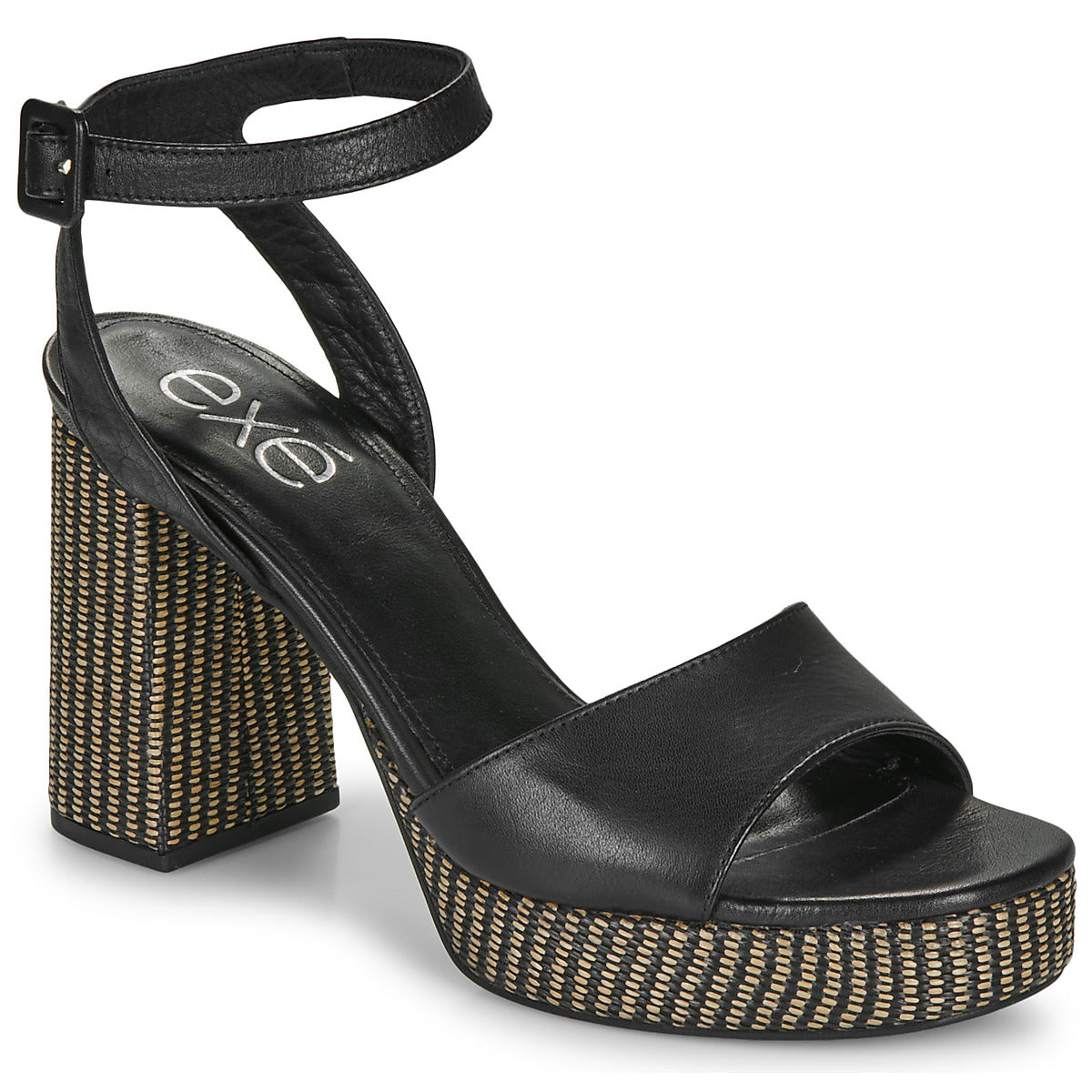 Sandali Donna Exé Shoes 691-ANCONA-LEATHER-BLACK Nero