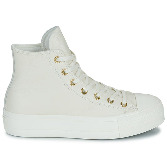 Sneakers alte Donna Converse CHUCK TAYLOR ALL STAR LIFT PLATFORM GOLD Bianco