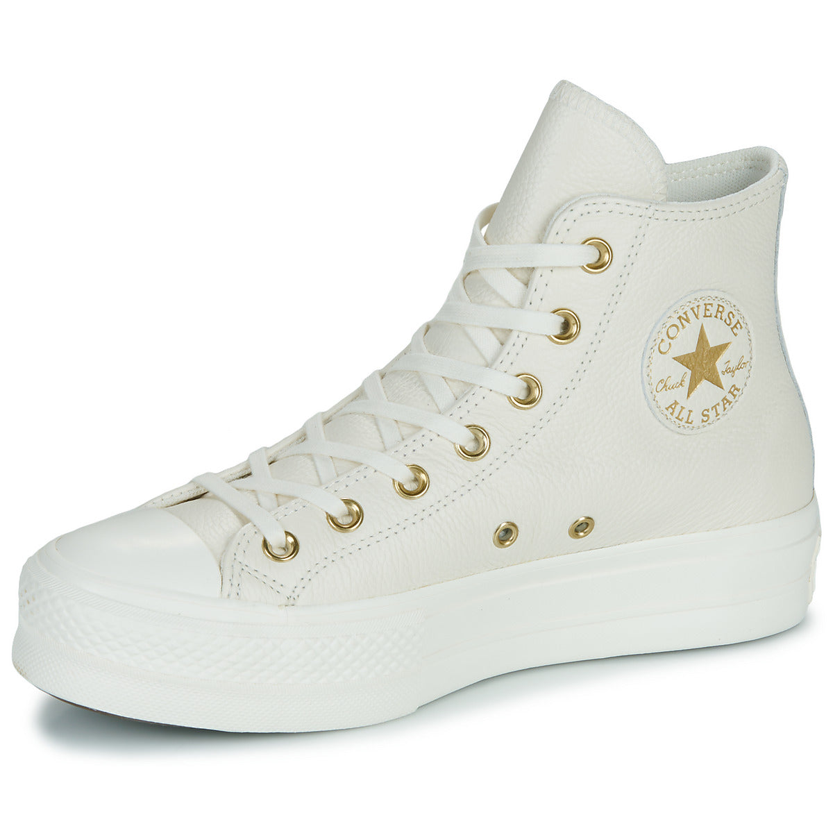 Sneakers alte Donna Converse CHUCK TAYLOR ALL STAR LIFT PLATFORM GOLD Bianco