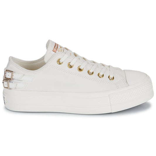 Sneakers basse Donna Converse CHUCK TAYLOR ALL STAR LIFT PLATFORM BUCKLE Bianco