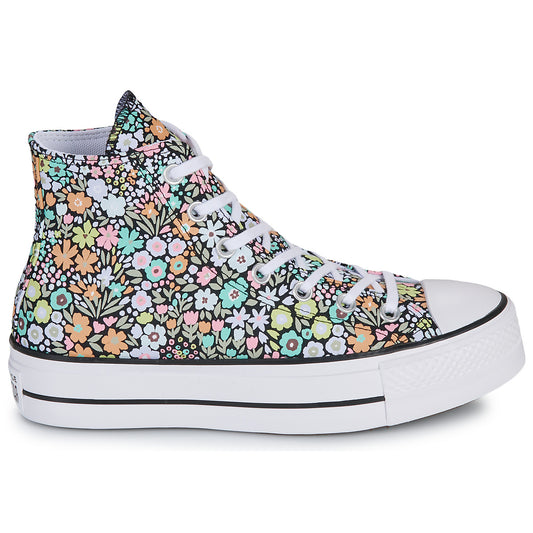 Sneakers alte Donna Converse CHUCK TAYLOR ALL STAR LIFT ALLOVER FLORALS Multicolore
