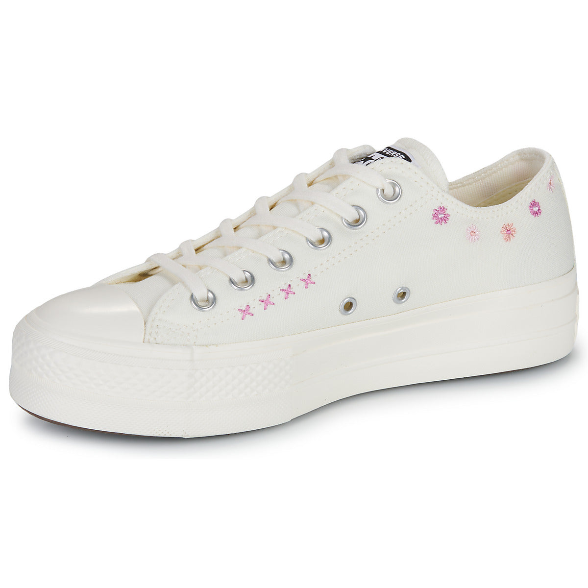 Sneakers basse Donna Converse CHUCK TAYLOR ALL STAR LIFT FLORAL EMBROIDERY LOW TOP Bianco