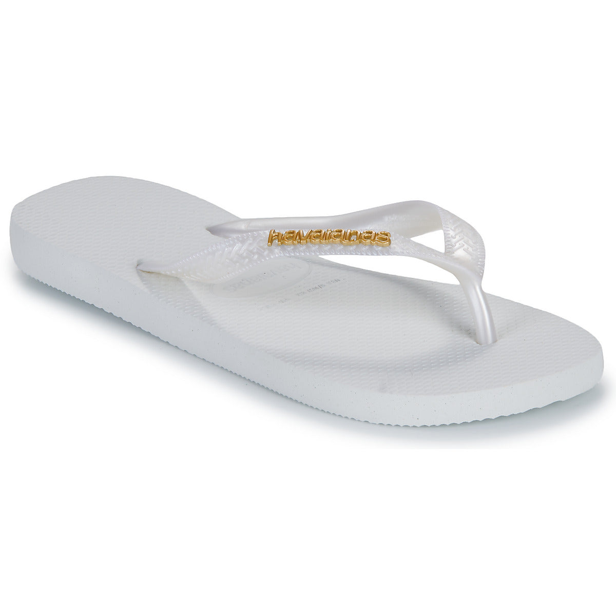 Infradito Donna Havaianas TOP LOGO METALLIC Bianco