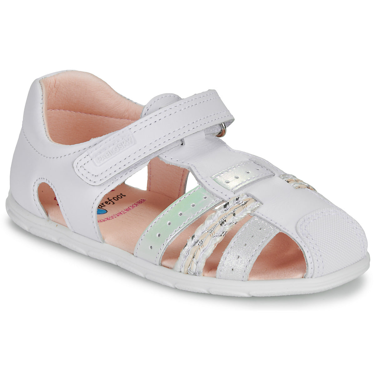 Sandali bambini ragazza Pablosky ZIG Bianco