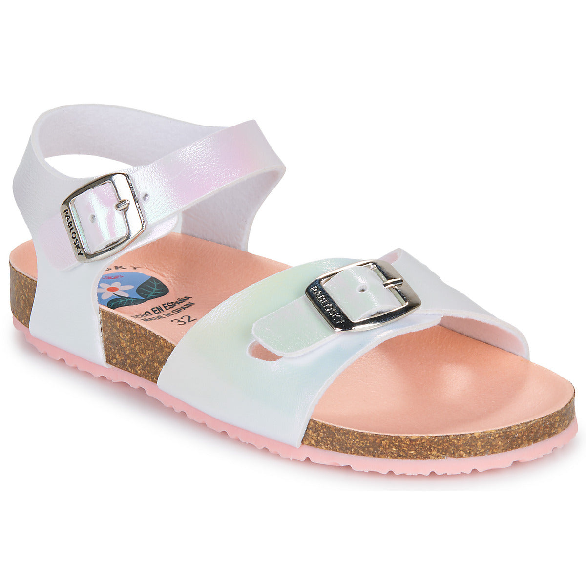 Sandali bambini ragazza Pablosky BIO Bianco
