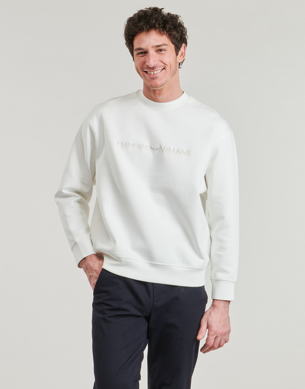 Felpa Uomo Emporio Armani SWEATSHIRT EM001126 Beige