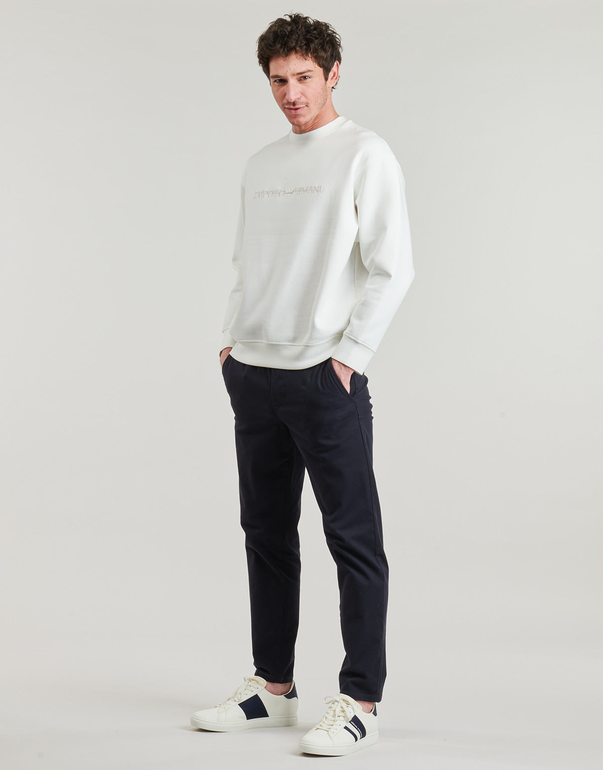 Felpa Uomo Emporio Armani SWEATSHIRT EM001126 Beige