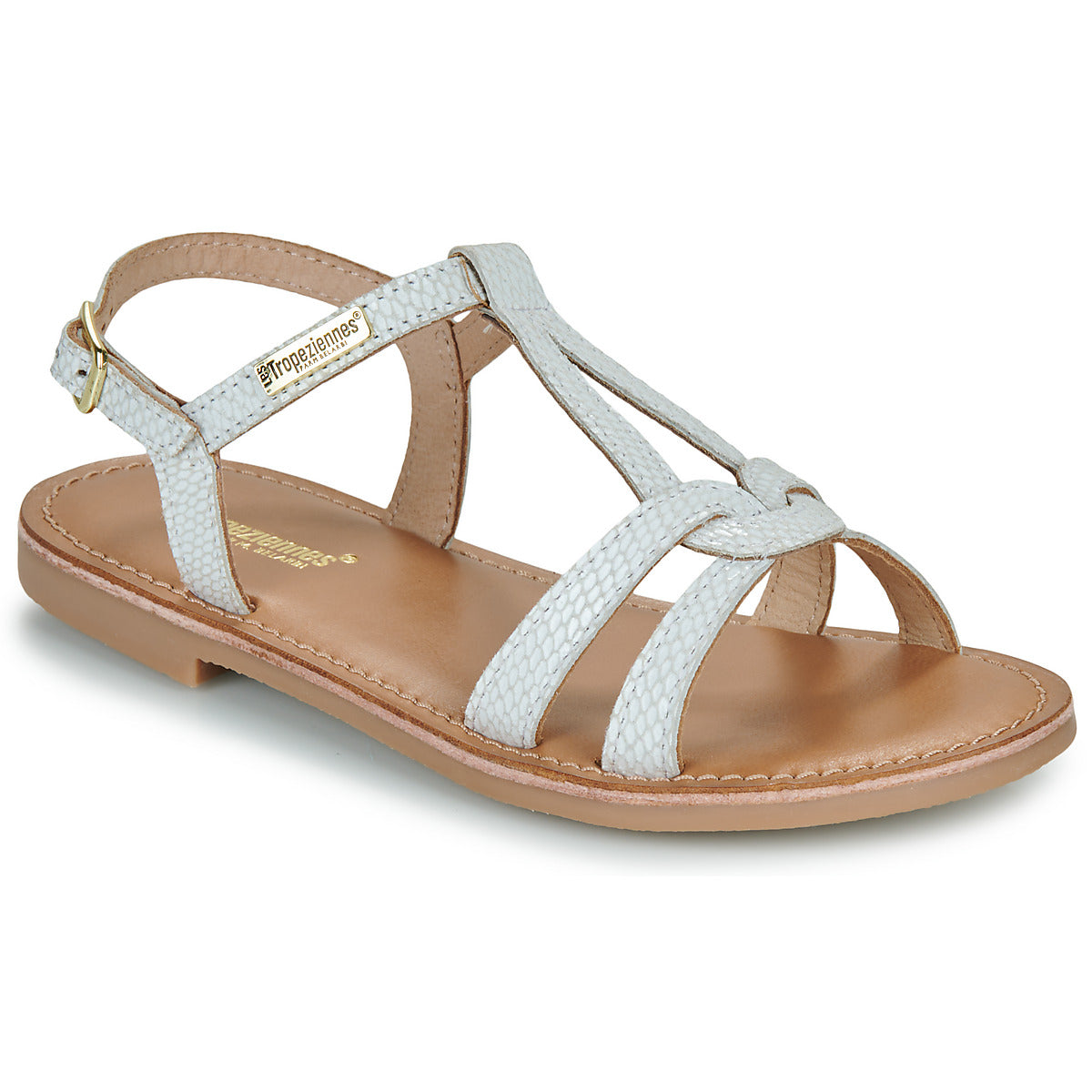 Sandali bambini ragazza Les Tropéziennes par M Belarbi BACKLE Bianco
