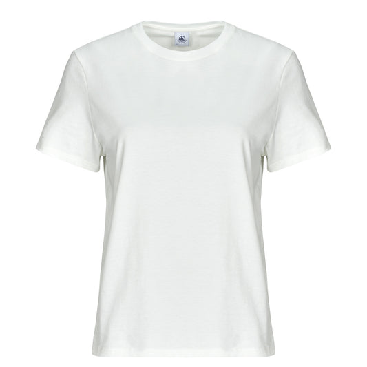 T-shirt Donna Petit Bateau MC COL ROND Bianco