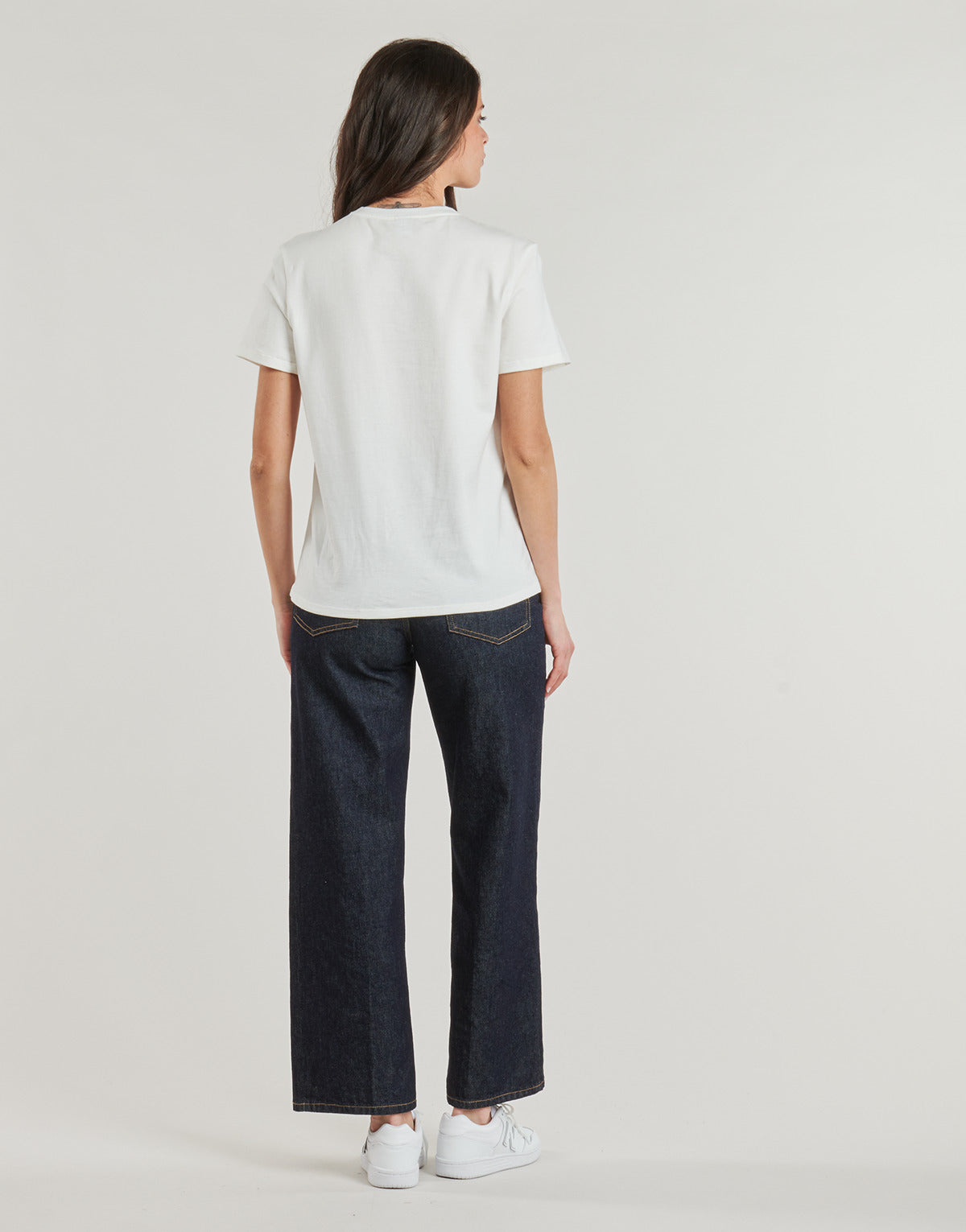 T-shirt Donna Petit Bateau MC COL ROND Bianco